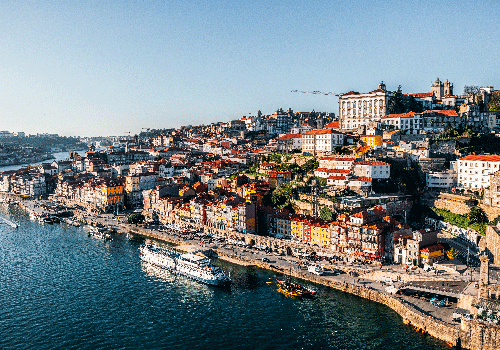 view over the Douro River and the city of Porto